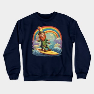 Leprechaun on the surf! #4 Crewneck Sweatshirt